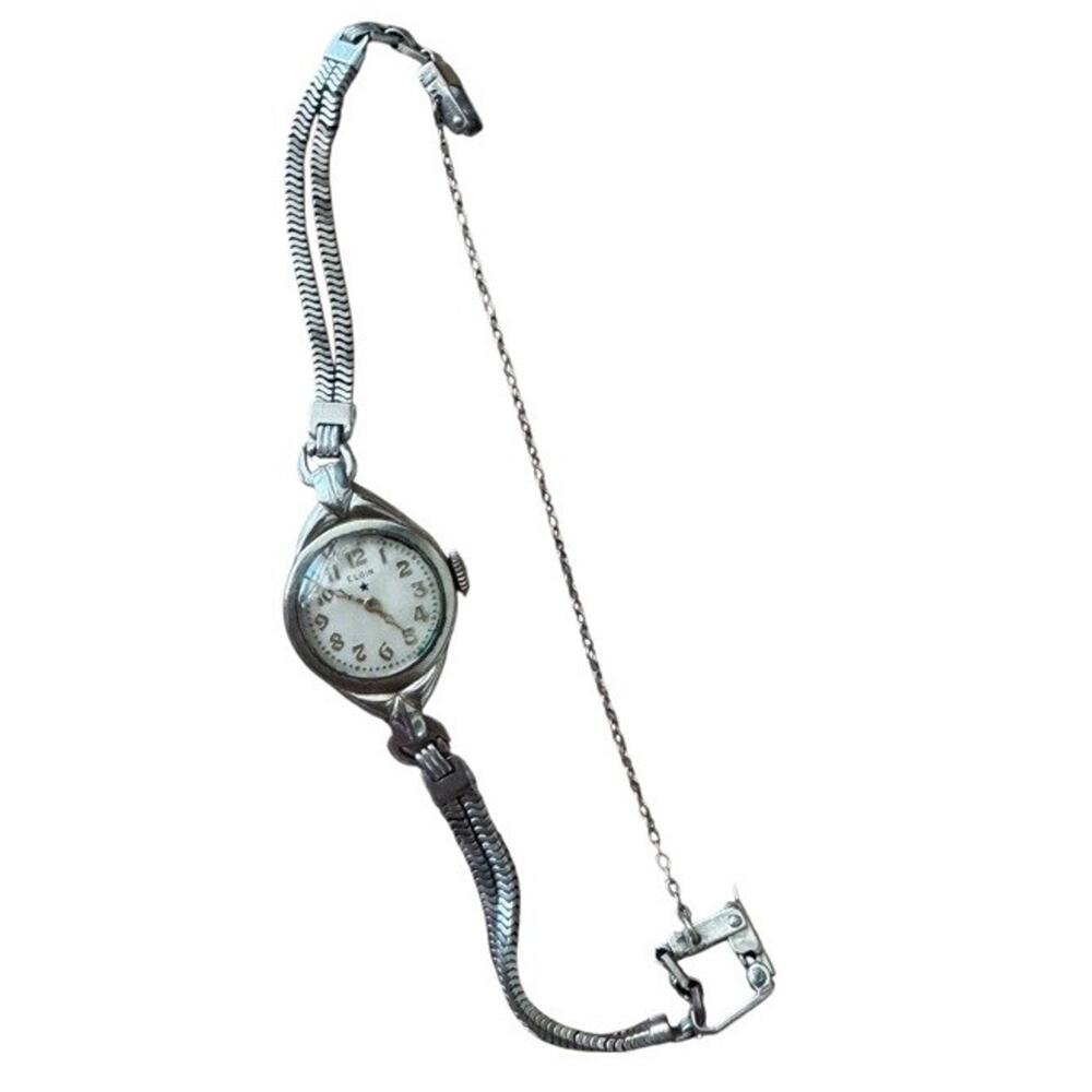 Vintage Elgin Ladies Watch 10K Gold Filled Bracelet Watch Working Dainty